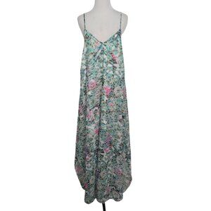 Lovers & Friends Curacao Slip Dress Womens Size XS Green Island Hop V Neck Lined